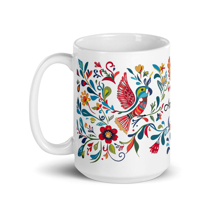 Amador Exclusive Name Art Piece Home Office Work Coffee Mug Mexican Spanish Pride Gift Cup One - Of - A - Kind Calligraphy White Glossy Mug | A8 - Mexicada