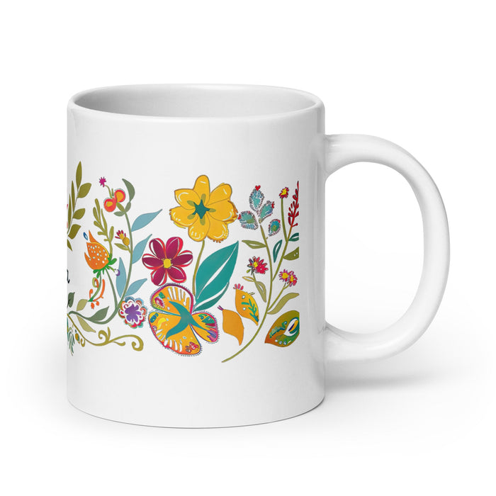 Amaia Exclusive Name Art Piece Home Office Work Coffee Mug Mexican Spanish Pride Gift Cup One - Of - A - Kind Calligraphy White Glossy Mug | A1 - Mexicada