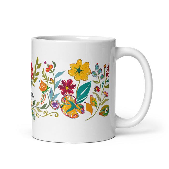 Amaia Exclusive Name Art Piece Home Office Work Coffee Mug Mexican Spanish Pride Gift Cup One - Of - A - Kind Calligraphy White Glossy Mug | A1 - Mexicada