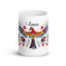 Amaia Exclusive Name Art Piece Home Office Work Coffee Mug Mexican Spanish Pride Gift Cup One - Of - A - Kind Calligraphy White Glossy Mug | A10 - Mexicada