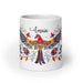 Amaia Exclusive Name Art Piece Home Office Work Coffee Mug Mexican Spanish Pride Gift Cup One - Of - A - Kind Calligraphy White Glossy Mug | A10 - Mexicada