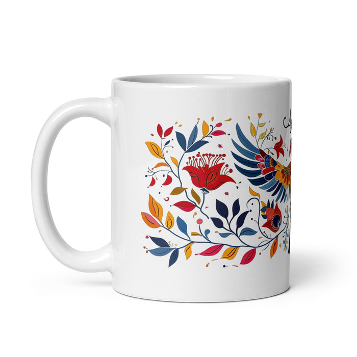 Amaia Exclusive Name Art Piece Home Office Work Coffee Mug Mexican Spanish Pride Gift Cup One-Of-A-Kind Calligraphy White Glossy Mug | A10 Mexicada