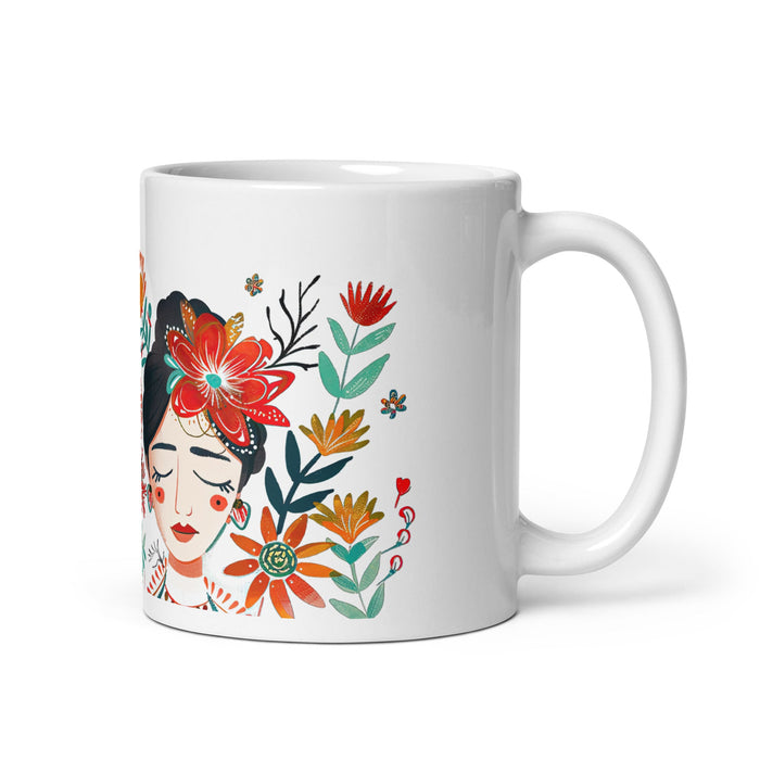 Amaia Exclusive Name Art Piece Home Office Work Coffee Mug Mexican Spanish Pride Gift Cup One - Of - A - Kind Calligraphy White Glossy Mug | A13 - Mexicada