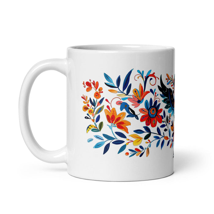 Amaia Exclusive Name Art Piece Home Office Work Coffee Mug Mexican Spanish Pride Gift Cup One-Of-A-Kind Calligraphy White Glossy Mug | A15 Mexicada