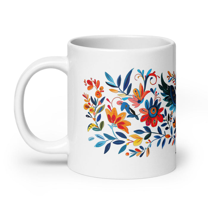 Amaia Exclusive Name Art Piece Home Office Work Coffee Mug Mexican Spanish Pride Gift Cup One-Of-A-Kind Calligraphy White Glossy Mug | A15 Mexicada