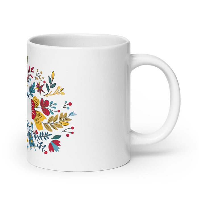 Amaia Exclusive Name Art Piece Home Office Work Coffee Mug Mexican Spanish Pride Gift Cup One - Of - A - Kind Calligraphy White Glossy Mug | A16 - Mexicada