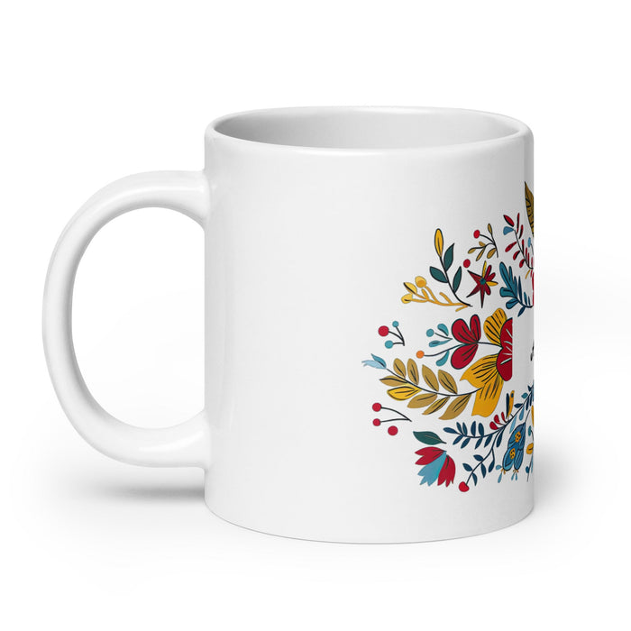 Amaia Exclusive Name Art Piece Home Office Work Coffee Mug Mexican Spanish Pride Gift Cup One - Of - A - Kind Calligraphy White Glossy Mug | A16 - Mexicada