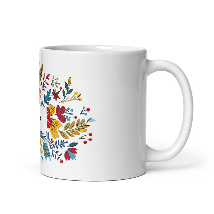 Amaia Exclusive Name Art Piece Home Office Work Coffee Mug Mexican Spanish Pride Gift Cup One - Of - A - Kind Calligraphy White Glossy Mug | A16 - Mexicada