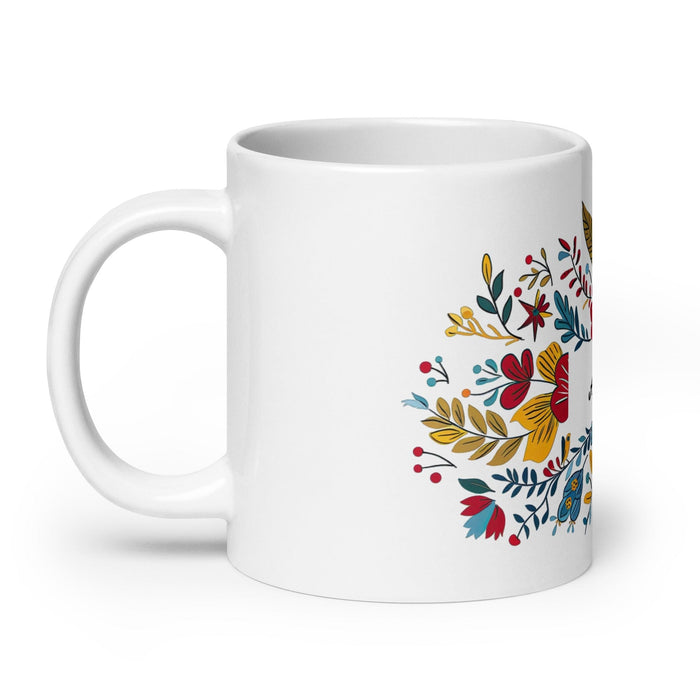 Amaia Exclusive Name Art Piece Home Office Work Coffee Mug Mexican Spanish Pride Gift Cup One-Of-A-Kind Calligraphy White Glossy Mug | A16 Mexicada