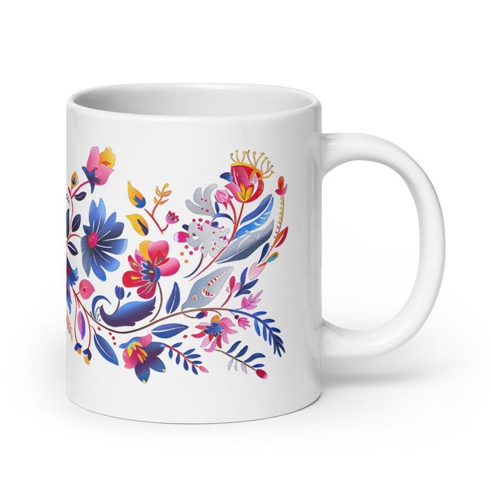 Amaia Exclusive Name Art Piece Home Office Work Coffee Mug Mexican Spanish Pride Gift Cup One - Of - A - Kind Calligraphy White Glossy Mug | A19 - Mexicada