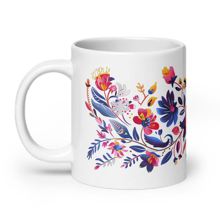 Amaia Exclusive Name Art Piece Home Office Work Coffee Mug Mexican Spanish Pride Gift Cup One - Of - A - Kind Calligraphy White Glossy Mug | A19 - Mexicada