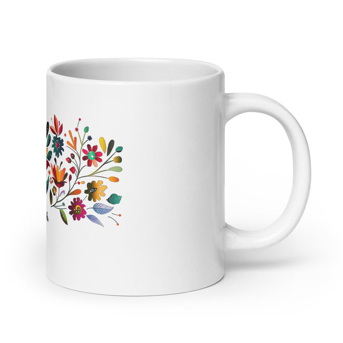 Amaia Exclusive Name Art Piece Home Office Work Coffee Mug Mexican Spanish Pride Gift Cup One - Of - A - Kind Calligraphy White Glossy Mug | A20 - Mexicada