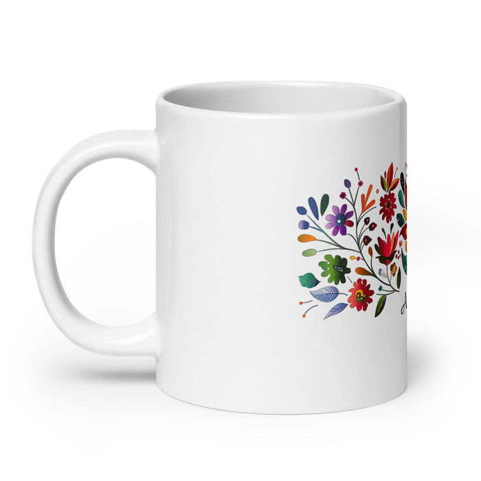 Amaia Exclusive Name Art Piece Home Office Work Coffee Mug Mexican Spanish Pride Gift Cup One-Of-A-Kind Calligraphy White Glossy Mug | A20 Mexicada