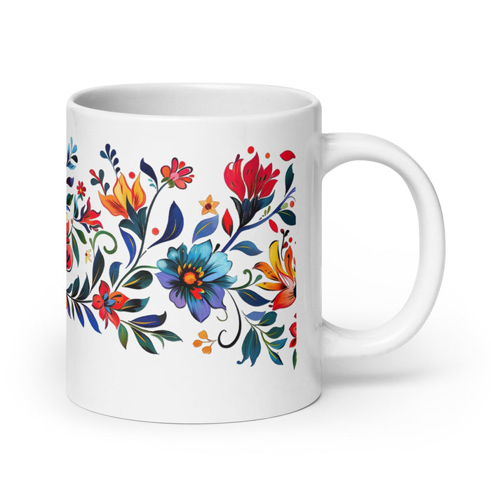 Amaia Exclusive Name Art Piece Home Office Work Coffee Mug Mexican Spanish Pride Gift Cup One - Of - A - Kind Calligraphy White Glossy Mug | A22 - Mexicada