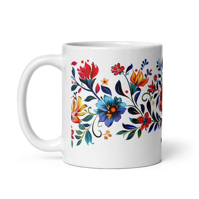 Amaia Exclusive Name Art Piece Home Office Work Coffee Mug Mexican Spanish Pride Gift Cup One - Of - A - Kind Calligraphy White Glossy Mug | A22 - Mexicada