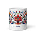 Amaia Exclusive Name Art Piece Home Office Work Coffee Mug Mexican Spanish Pride Gift Cup One - Of - A - Kind Calligraphy White Glossy Mug | A22 - Mexicada