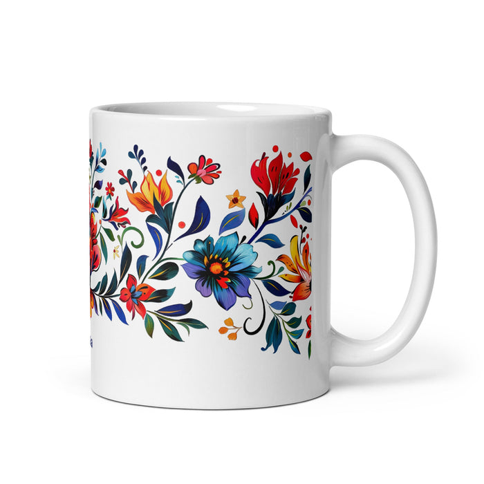 Amaia Exclusive Name Art Piece Home Office Work Coffee Mug Mexican Spanish Pride Gift Cup One - Of - A - Kind Calligraphy White Glossy Mug | A22 - Mexicada