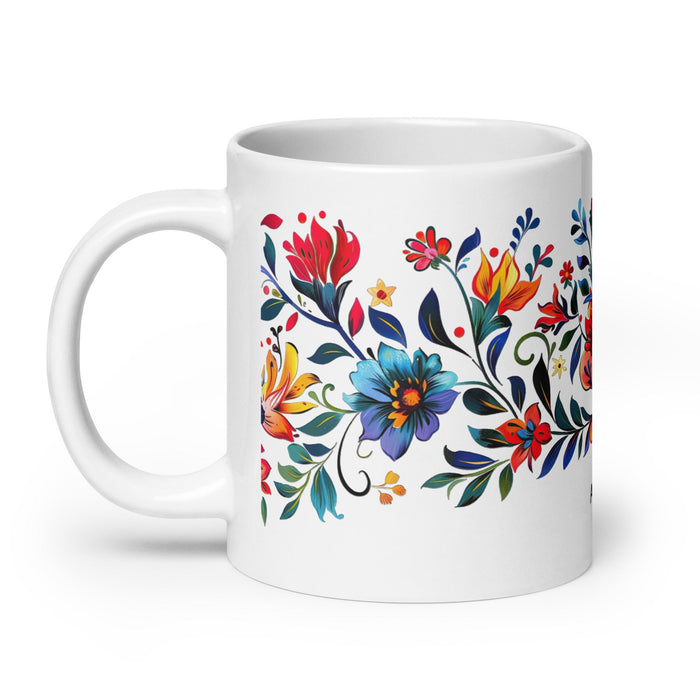 Amaia Exclusive Name Art Piece Home Office Work Coffee Mug Mexican Spanish Pride Gift Cup One - Of - A - Kind Calligraphy White Glossy Mug | A22 - Mexicada