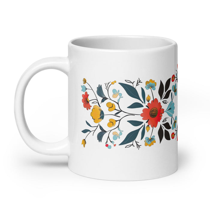 Amaia Exclusive Name Art Piece Home Office Work Coffee Mug Mexican Spanish Pride Gift Cup One - Of - A - Kind Calligraphy White Glossy Mug | A23 - Mexicada