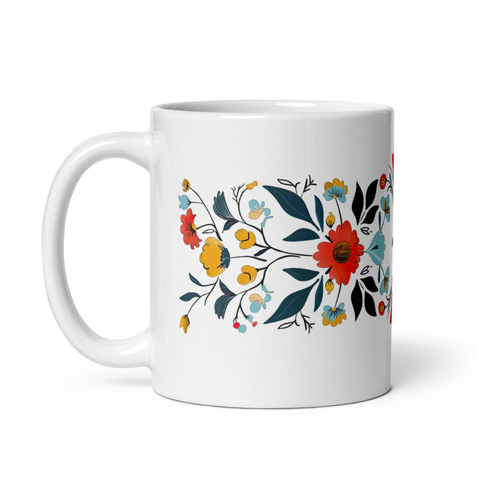 Amaia Exclusive Name Art Piece Home Office Work Coffee Mug Mexican Spanish Pride Gift Cup One - Of - A - Kind Calligraphy White Glossy Mug | A23 - Mexicada