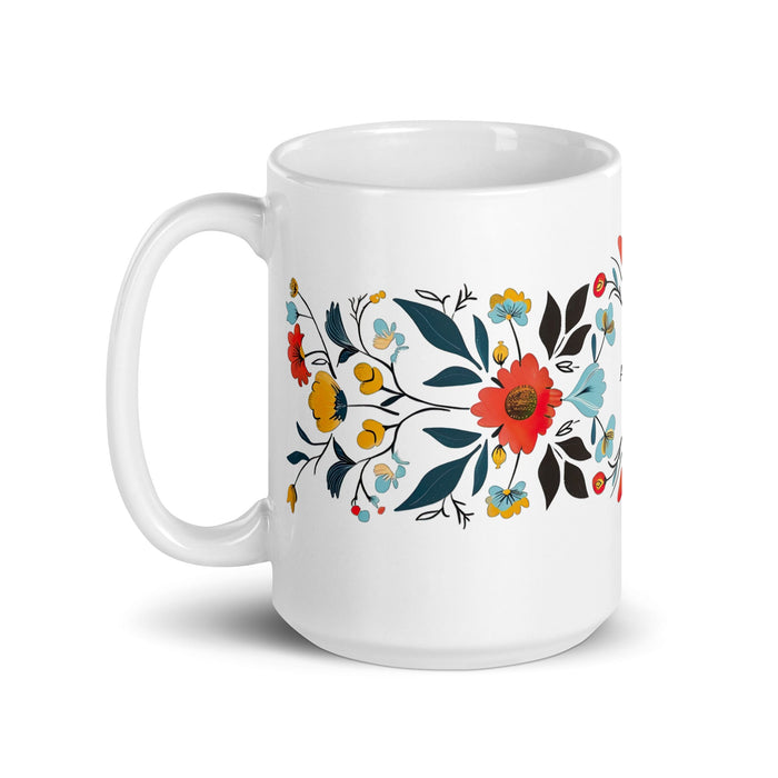 Amaia Exclusive Name Art Piece Home Office Work Coffee Mug Mexican Spanish Pride Gift Cup One - Of - A - Kind Calligraphy White Glossy Mug | A23 - Mexicada