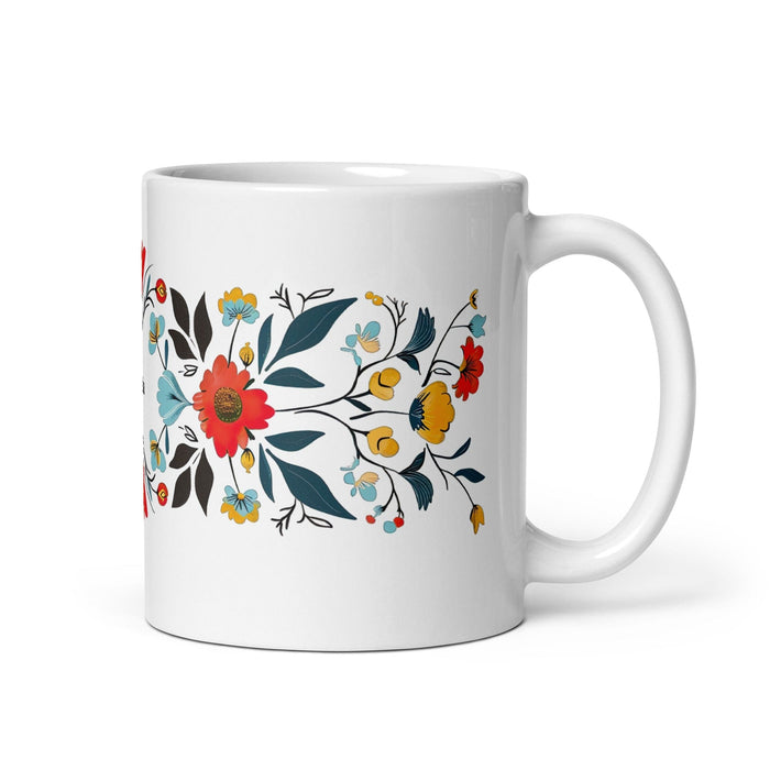 Amaia Exclusive Name Art Piece Home Office Work Coffee Mug Mexican Spanish Pride Gift Cup One-Of-A-Kind Calligraphy White Glossy Mug | A23 Mexicada 11 oz