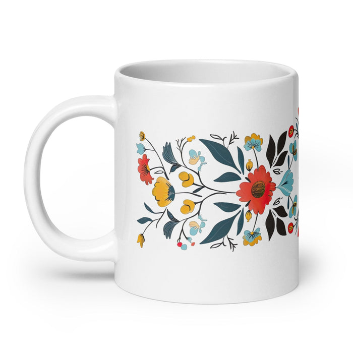 Amaia Exclusive Name Art Piece Home Office Work Coffee Mug Mexican Spanish Pride Gift Cup One-Of-A-Kind Calligraphy White Glossy Mug | A23 Mexicada