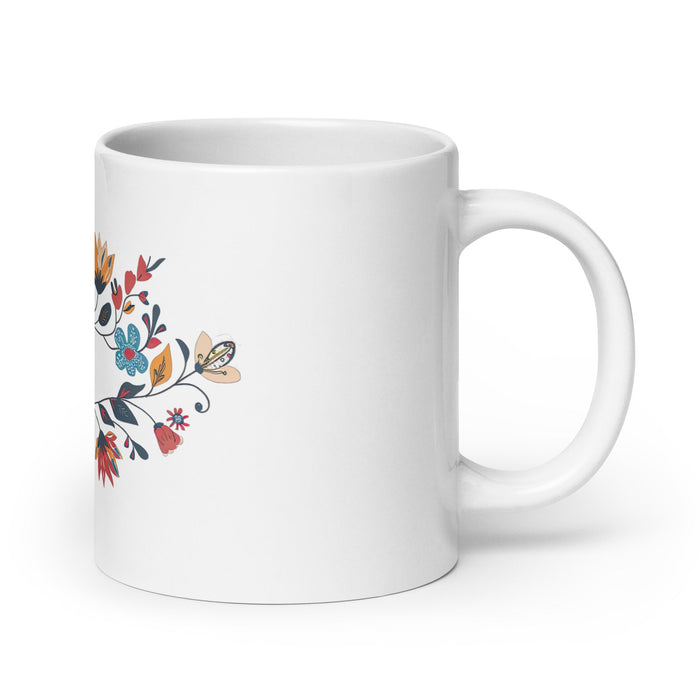 Amaia Exclusive Name Art Piece Home Office Work Coffee Mug Mexican Spanish Pride Gift Cup One - Of - A - Kind Calligraphy White Glossy Mug | A24 - Mexicada