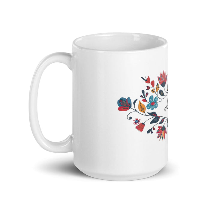 Amaia Exclusive Name Art Piece Home Office Work Coffee Mug Mexican Spanish Pride Gift Cup One-Of-A-Kind Calligraphy White Glossy Mug | A24 Mexicada