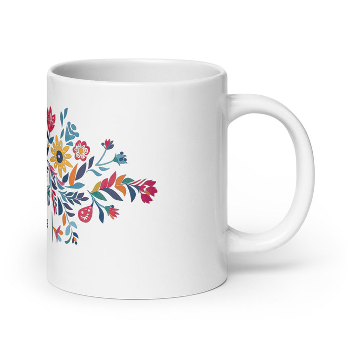 Amaia Exclusive Name Art Piece Home Office Work Coffee Mug Mexican Spanish Pride Gift Cup One - Of - A - Kind Calligraphy White Glossy Mug | A5 - Mexicada