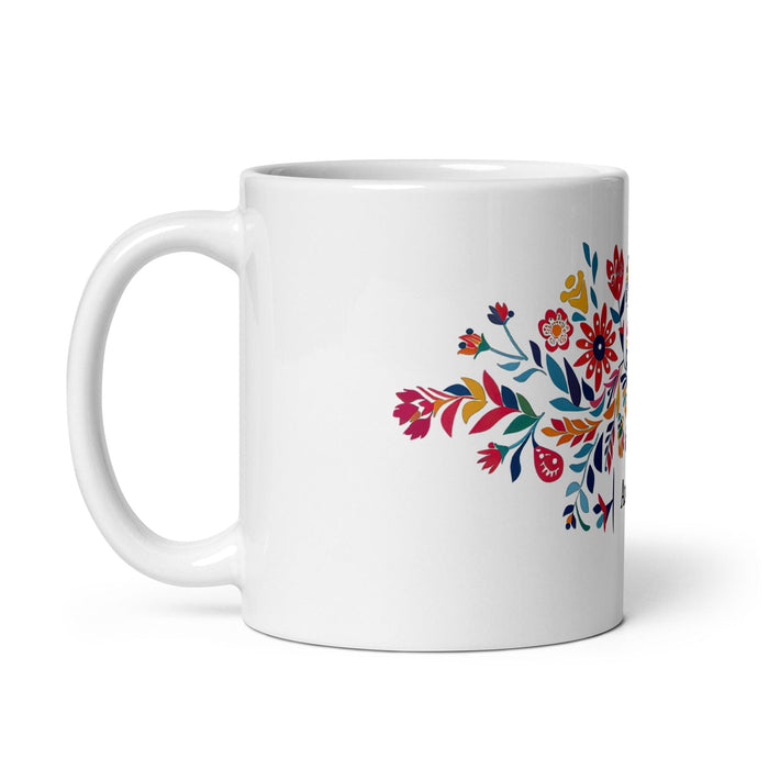 Amaia Exclusive Name Art Piece Home Office Work Coffee Mug Mexican Spanish Pride Gift Cup One-Of-A-Kind Calligraphy White Glossy Mug | A5 Mexicada