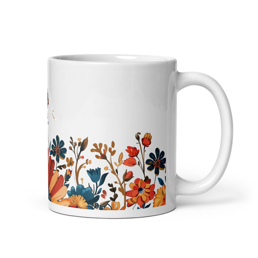 Amaia Exclusive Name Art Piece Home Office Work Coffee Mug Mexican Spanish Pride Gift Cup One-Of-A-Kind Calligraphy White Glossy Mug | A6 Mexicada 11 oz
