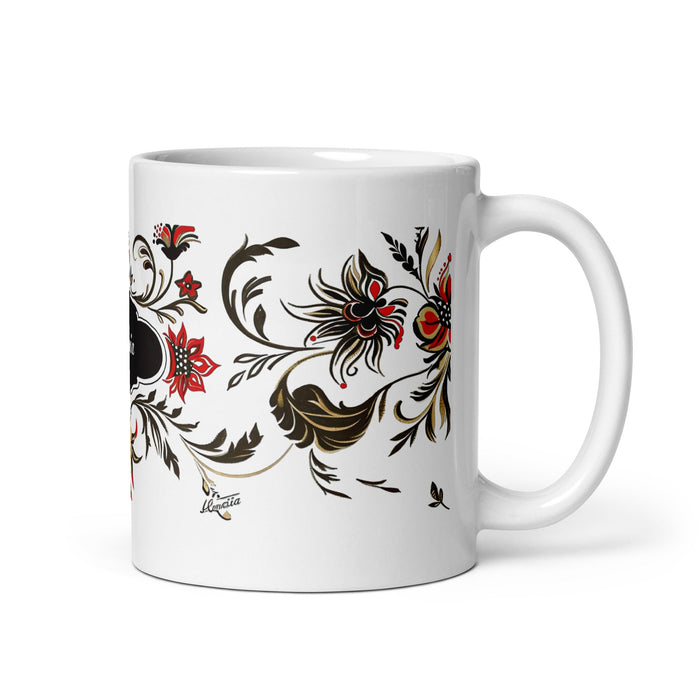 Amaia Exclusive Name Art Piece Home Office Work Coffee Mug Mexican Spanish Pride Gift Cup One - Of - A - Kind Calligraphy White Glossy Mug | A7 - Mexicada