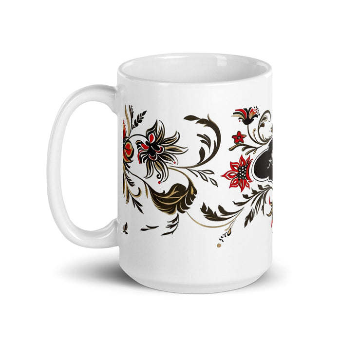 Amaia Exclusive Name Art Piece Home Office Work Coffee Mug Mexican Spanish Pride Gift Cup One-Of-A-Kind Calligraphy White Glossy Mug | A7 Mexicada