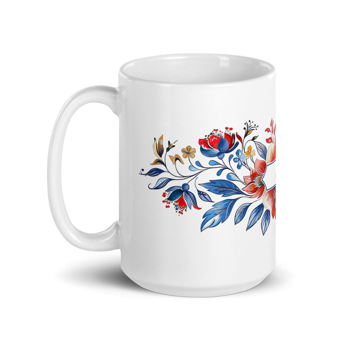 Amaia Exclusive Name Art Piece Home Office Work Coffee Mug Mexican Spanish Pride Gift Cup One - Of - A - Kind Calligraphy White Glossy Mug | A8 - Mexicada