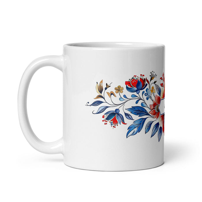 Amaia Exclusive Name Art Piece Home Office Work Coffee Mug Mexican Spanish Pride Gift Cup One-Of-A-Kind Calligraphy White Glossy Mug | A8 Mexicada