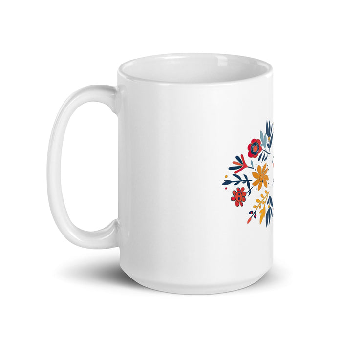 Amalia Exclusive Name Art Piece Home Office Work Coffee Mug Mexican Spanish Pride Gift Cup One - Of - A - Kind Calligraphy White Glossy | AMug10 - Mexicada