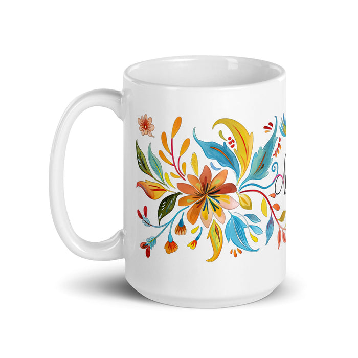 Amalia Exclusive Name Art Piece Home Office Work Coffee Mug Mexican Spanish Pride Gift Cup One - Of - A - Kind Calligraphy White Glossy Mug | A1 - Mexicada