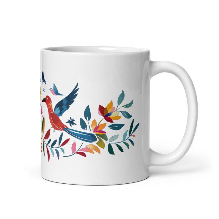 Amalia Exclusive Name Art Piece Home Office Work Coffee Mug Mexican Spanish Pride Gift Cup One - Of - A - Kind Calligraphy White Glossy Mug | A12 - Mexicada