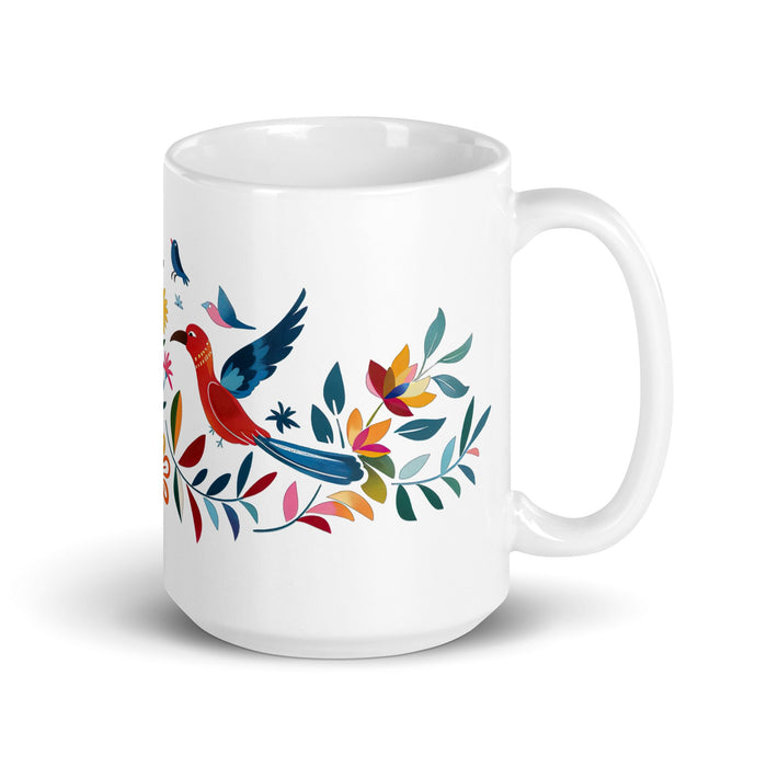 Amalia Exclusive Name Art Piece Home Office Work Coffee Mug Mexican Spanish Pride Gift Cup One - Of - A - Kind Calligraphy White Glossy Mug | A12 - Mexicada