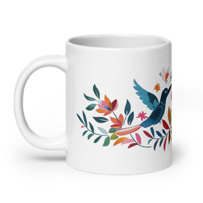 Amalia Exclusive Name Art Piece Home Office Work Coffee Mug Mexican Spanish Pride Gift Cup One - Of - A - Kind Calligraphy White Glossy Mug | A12 - Mexicada