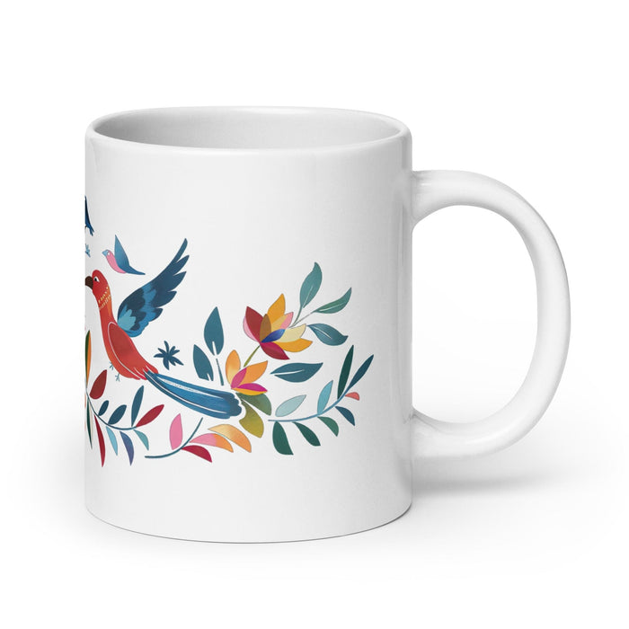 Amalia Exclusive Name Art Piece Home Office Work Coffee Mug Mexican Spanish Pride Gift Cup One-Of-A-Kind Calligraphy White Glossy Mug | A12 Mexicada 20 oz