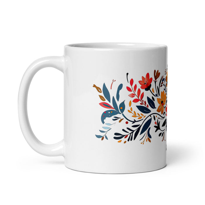 Amalia Exclusive Name Art Piece Home Office Work Coffee Mug Mexican Spanish Pride Gift Cup One - Of - A - Kind Calligraphy White Glossy Mug | A13 - Mexicada