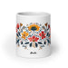 Amalia Exclusive Name Art Piece Home Office Work Coffee Mug Mexican Spanish Pride Gift Cup One - Of - A - Kind Calligraphy White Glossy Mug | A13 - Mexicada