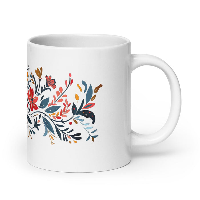 Amalia Exclusive Name Art Piece Home Office Work Coffee Mug Mexican Spanish Pride Gift Cup One-Of-A-Kind Calligraphy White Glossy Mug | A13 Mexicada 20 oz