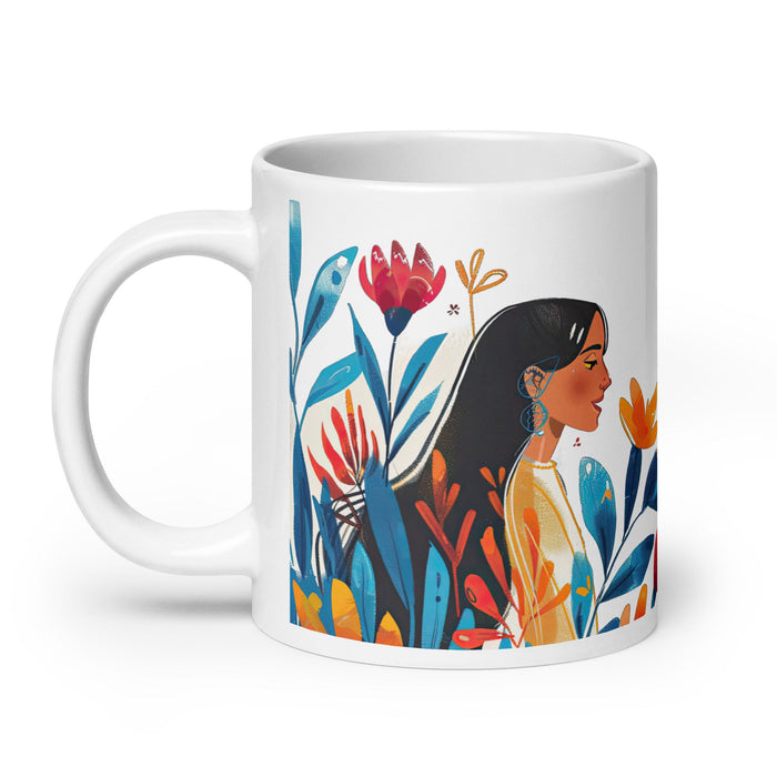 Amalia Exclusive Name Art Piece Home Office Work Coffee Mug Mexican Spanish Pride Gift Cup One - Of - A - Kind Calligraphy White Glossy Mug | A17 - Mexicada