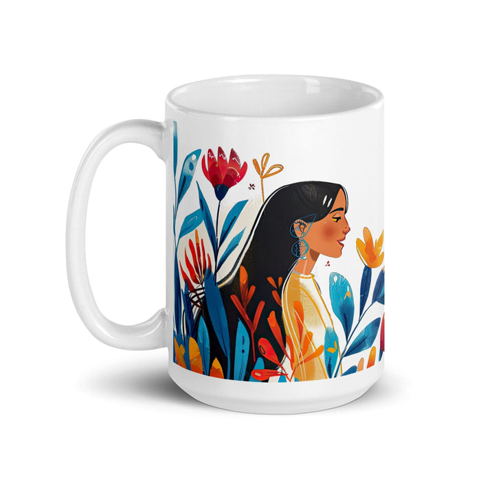 Amalia Exclusive Name Art Piece Home Office Work Coffee Mug Mexican Spanish Pride Gift Cup One-Of-A-Kind Calligraphy White Glossy Mug | A17 Mexicada