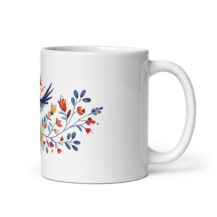 Amalia Exclusive Name Art Piece Home Office Work Coffee Mug Mexican Spanish Pride Gift Cup One - Of - A - Kind Calligraphy White Glossy Mug | A19 - Mexicada