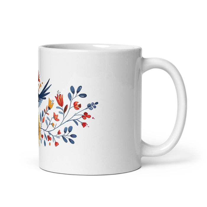 Amalia Exclusive Name Art Piece Home Office Work Coffee Mug Mexican Spanish Pride Gift Cup One-Of-A-Kind Calligraphy White Glossy Mug | A19 Mexicada 11 oz