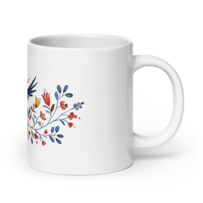 Amalia Exclusive Name Art Piece Home Office Work Coffee Mug Mexican Spanish Pride Gift Cup One-Of-A-Kind Calligraphy White Glossy Mug | A19 Mexicada 20 oz